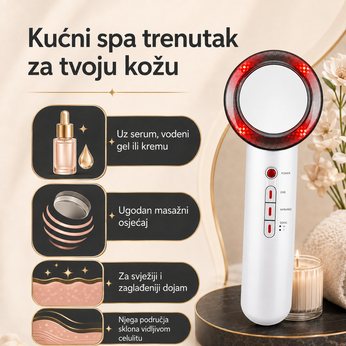 Kućni spa ritual s GlowLift Pro™ masažerom – GlowLift Pro detalj