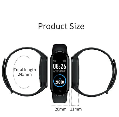 M4 Smart Watch Band Blood Pressure Bracelet Wristband Fitness Tracker Puce Gaia