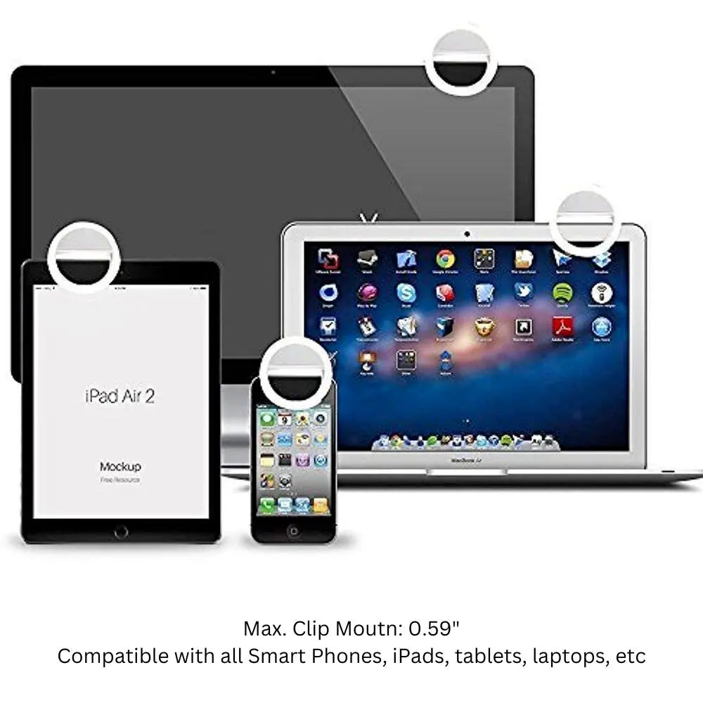 Portable Selfie Ring Clip On for Mobile Phone Yellow Pandora