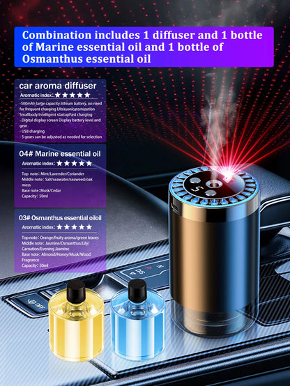 Aromaterapijska Lampa Zvjezdano Nebo - Auto Difuzor s 5 Eteričnih Ulja