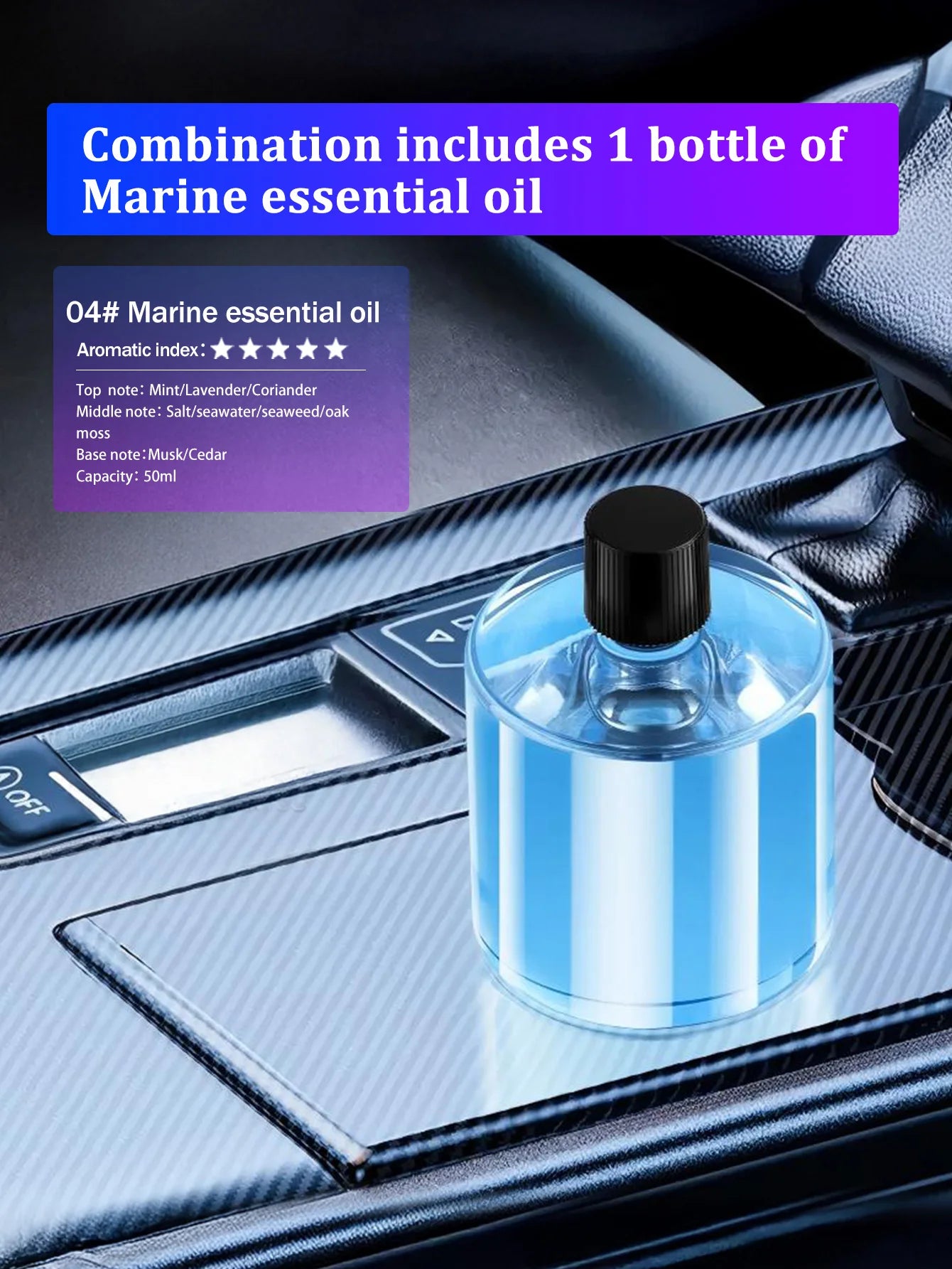 Aromaterapijska Lampa Zvjezdano Nebo - Auto Difuzor s 5 Eteričnih Ulja