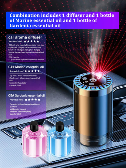 Aromaterapijska Lampa Zvjezdano Nebo - Auto Difuzor s 5 Eteričnih Ulja