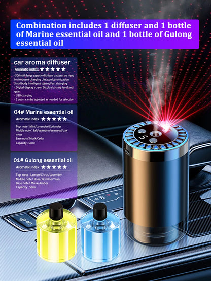 Aromaterapijska Lampa Zvjezdano Nebo - Auto Difuzor s 5 Eteričnih Ulja