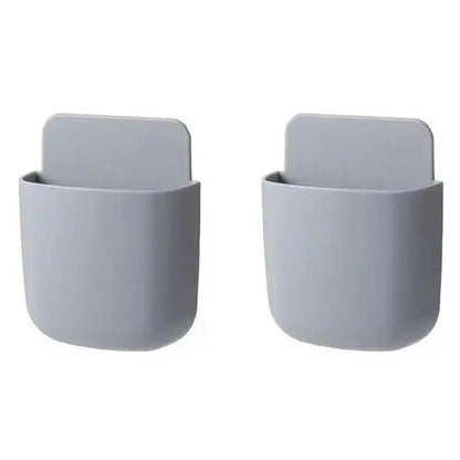 2PCS Wall Mounted Storage Box Mobile Phone Plug Holder Stand Rack AliExpress