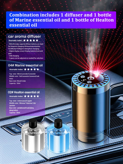 Aromaterapijska Lampa Zvjezdano Nebo - Auto Difuzor s 5 Eteričnih Ulja