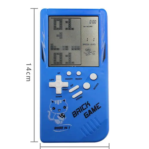 Retro Childhood Tetris Handheld Game Player Yellow Teal Simba