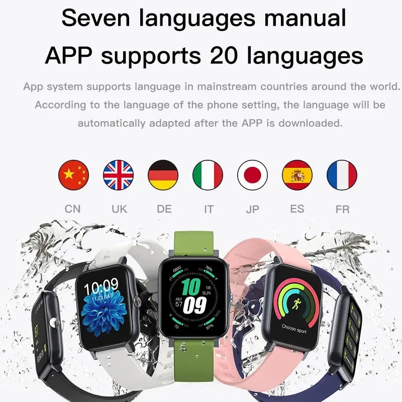 Full Screen IP68 Waterproof Ultra-Thin Smartwatch Teal Simba