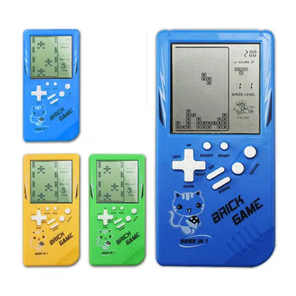 Retro Childhood Tetris Handheld Game Player Yellow Teal Simba